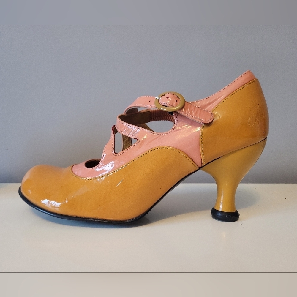 Fluevog Bellevue Pearl Hart Criss Crossed Mary Jane Heel, GUC, Size 7.5 - Picture 10 of 16